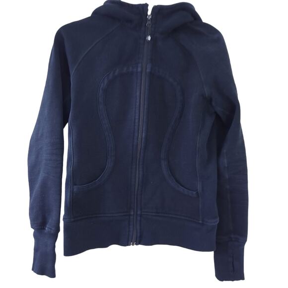 Lululemon Scuba Hoodie Zip Up Black Est. Sz Small 4-6 - Picture 1 of 4